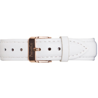 Weißes Schnellwechselband PrempCo Leder Uhrenband Uhrenarmband Schnellwechseluhrenband schnellwechseluhrenarmband
